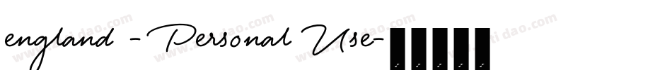 england - Personal Use字体转换